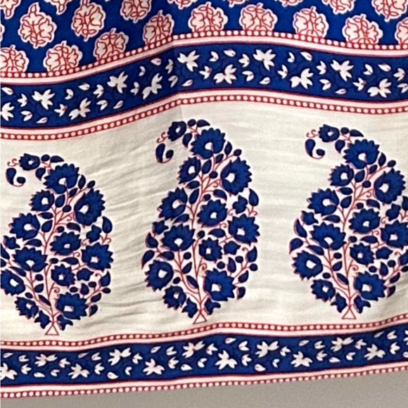 JCrew Red, White, and Blue Floral Paisley Print Shift Dress - Picture 7 of 7